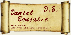 Daniel Banjalić vizit kartica